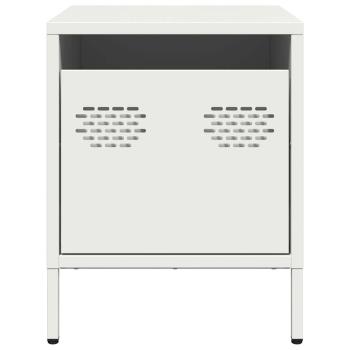 Nachttische 2 Stk. Weiß 35x39x43,5 cm Stahl