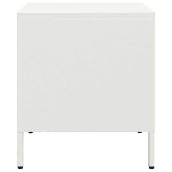 Nachttische 2 Stk. Weiß 35x39x43,5 cm Stahl