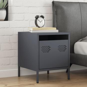 Nachttisch Anthrazit 35x39x43,5 cm Stahl