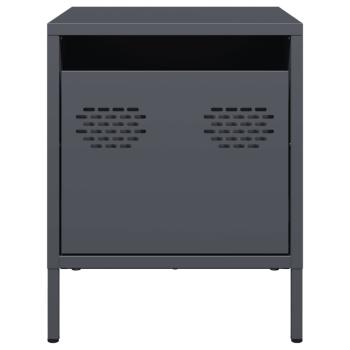 Nachttisch Anthrazit 35x39x43,5 cm Stahl