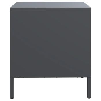 Nachttisch Anthrazit 35x39x43,5 cm Stahl
