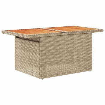 ARDEBO.de - 8-tlg. Garten-Sofagarnitur mit Kissen Beige Poly Rattan
