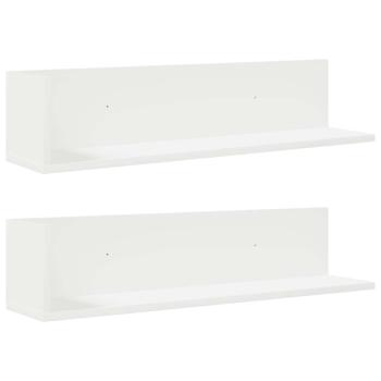 ARDEBO.de - Wandregale 2 Stk. Weiß 75x16,5x16,5 cm Holzwerkstoff