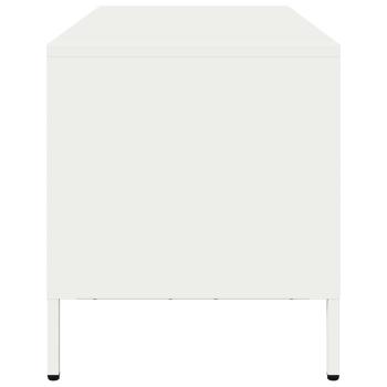 TV-Schrank Weiß 101,5x39x43,5 cm Kaltgewalzter Stahl