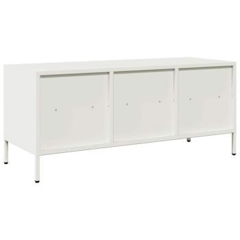 TV-Schrank Weiß 101,5x39x43,5 cm Kaltgewalzter Stahl