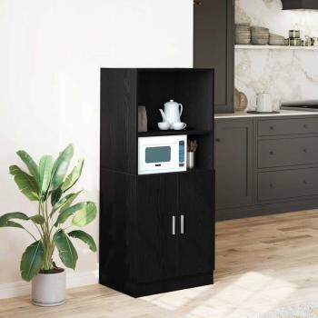 ARDEBO.de - Küchenschrank Schwarz 57x41,5x131,5 cm Holzwerkstoff
