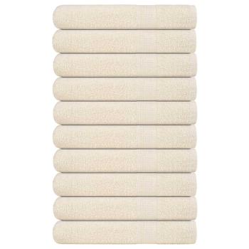 ARDEBO.de - Saunatücher 10 Stk. Creme 80x200 cm 360 g/m² 100% Baumwolle
