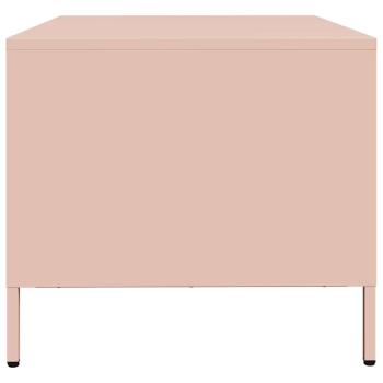 ARDEBO.de - Couchtisch Rosa 68,5x50x43,5 cm Kaltgewalzter Stahl