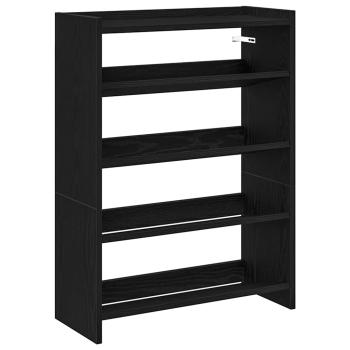 Schuhregal Schwarz 80x25x61,5 cm Holzwerkstoff