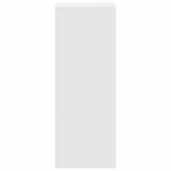 Bücherregal Stapelbar Weiß 30x30x80 cm Holzwerkstoff