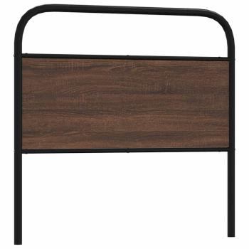 ARDEBO.de - Kopfteil Braun Eichen-Optik 90 cm Stahl und Holzwerkstoff