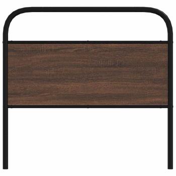 Kopfteil Braun Eichen-Optik 90 cm Stahl und Holzwerkstoff