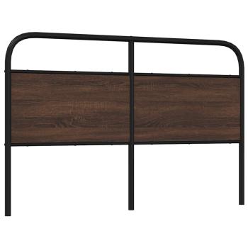 Kopfteil Braun Eichen-Optik 160 cm Stahl und Holzwerkstoff