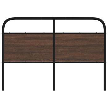 Kopfteil Braun Eichen-Optik 140 cm Stahl und Holzwerkstoff