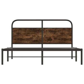 Bettgestell ohne Matratze 150x200 cm Räuchereiche Holzwerkstoff