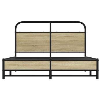Bettgestell ohne Matratze 135x190 cm Sonoma-Eiche Holzwerkstoff