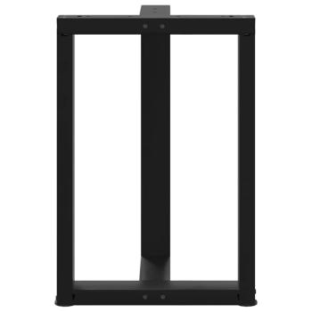 ARDEBO.de - Esstischbeine T-Form 2 Stk. Schwarz 50x35x(72-73) cm Stahl