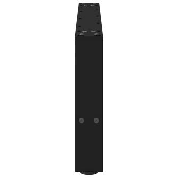 ARDEBO.de - Couchtischbeine Schwarz 2 Stk. 70x(30-31) cm Stahl