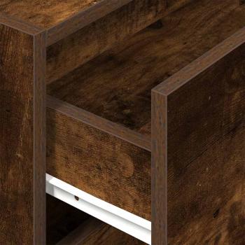 Schrank mit 2 Schubladen Räuchereiche 60x31x40 cm Holzwerkstoff