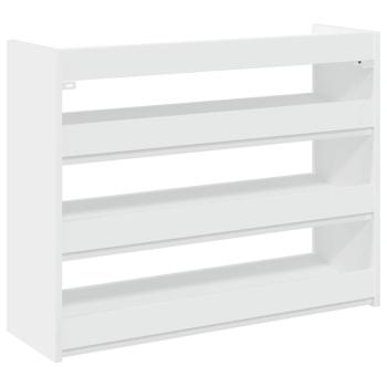 Schuhregal Weiß 80x25x61,5 cm Holzwerkstoff