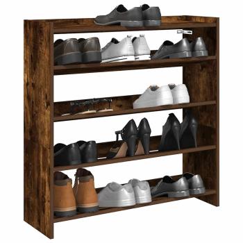 ARDEBO.de - Schuhregal Räuchereiche 80x25x81 cm Holzwerkstoff