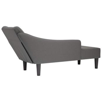 Chaiselongue mit Rechter Armlehne Dunkelgrau Stoff