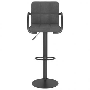 Barhocker Dunkelgrau Samt