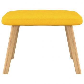 Schaukelsessel mit Hocker Senfgelb Stoff