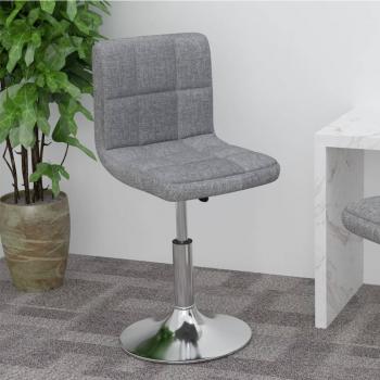 ARDEBO.de - Drehbarer Barhocker Hellgrau Stoff