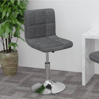 ARDEBO.de - Drehbarer Barhocker Dunkelgrau Stoff