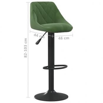 Barhocker Dunkelgrün Samt