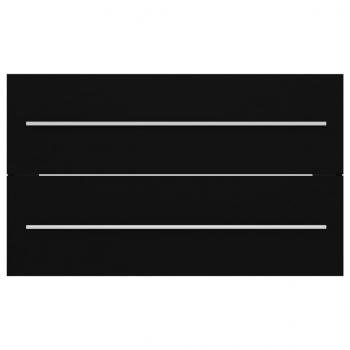 Waschbeckenunterschrank Schwarz 80x38,5x48 cm Holzwerkstoff