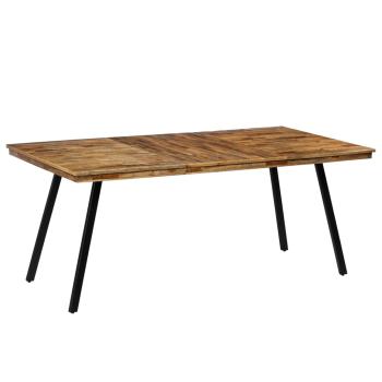 Esstisch Recyceltes Teakholz und Stahl 180x90x76 cm