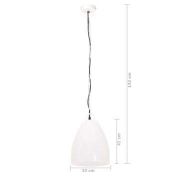 Hängelampe Industriestil 25 W Weiß Rund 32 cm E27