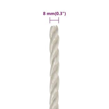 Arbeitsseil Weiß 8 mm 500 m Polypropylen