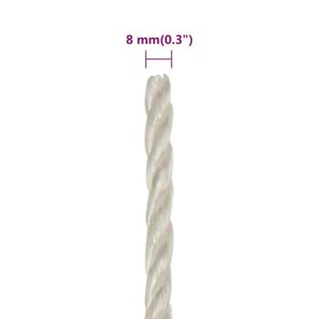 Arbeitsseil Weiß 8 mm 500 m Polypropylen