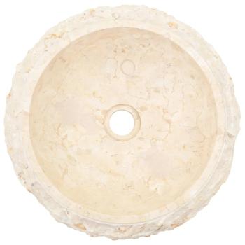 Waschbecken 40x12 cm Marmor Creme