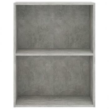 Bücherregal 2 Fächer Betongrau 60x30x76,5 cm Holzwerkstoff