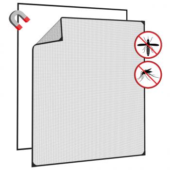 Magnet-Insektenschutz für Fenster Anthrazit 120x140 cm