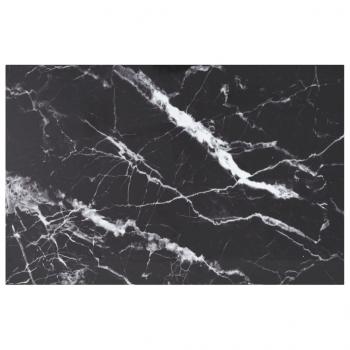 ARDEBO.de - Tischplatte Schwarz 100x62 cm 8 mm Hartglas in Marmoroptik