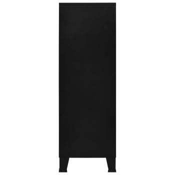 Lagerschrank Industrial Schwarz 75x40x120 cm Stahl