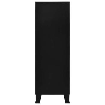Lagerschrank Industrial Schwarz 75x40x120 cm Stahl