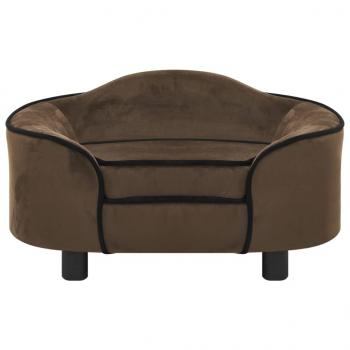 Hundesofa Braun 67x47x36 cm Plüsch