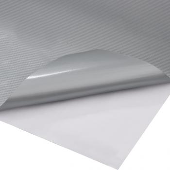 Autofolien 2 Stk. 4D Silber 100x150 cm+50x150 cm