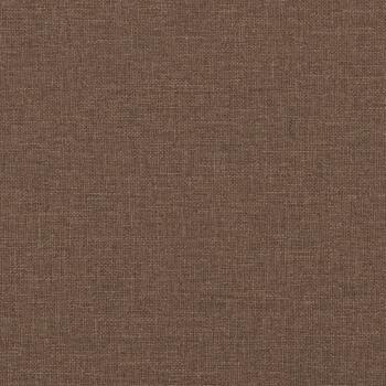 3-tlg. Sofagarnitur mit Kissen Braun Stoff