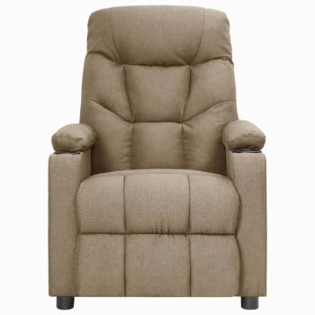 Massagesessel Taupe Stoff