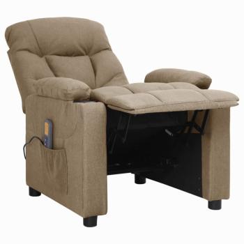 Massagesessel Taupe Stoff
