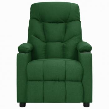 Massagesessel Dunkelgrün Stoff