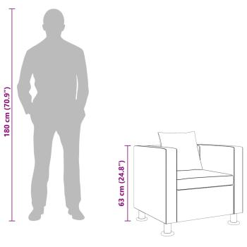 Sessel Schwarz Kunstleder