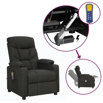 ARDEBO.de - Massagesessel mit Aufstehhilfe Schwarz Stoff